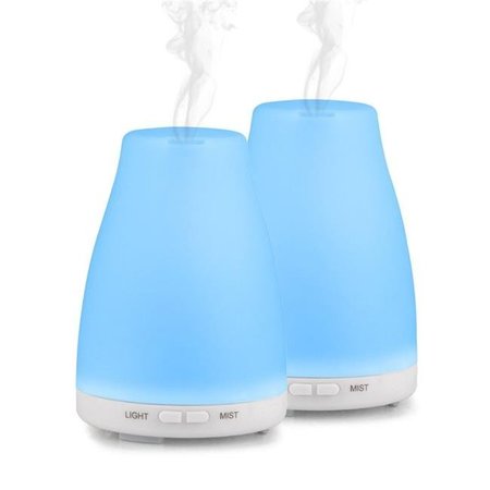 ECOGECKO EcoGecko 75008-2PK 2 Units Aromatherapy Essential Oil Diffuser; Aroma Diffuser with LED 75008-2PK